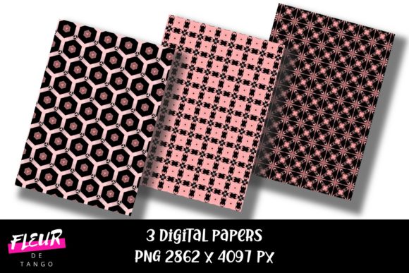 Geometric Digital Papers V.74