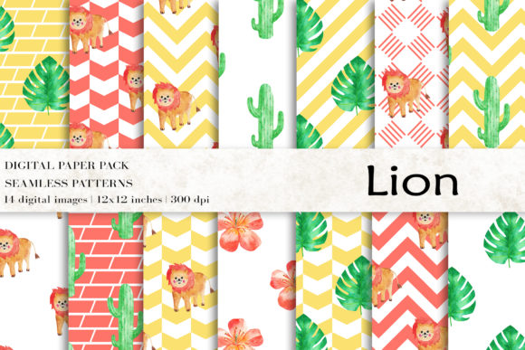 Lion Digital Papers, Animal Patterns: A Strategic Resource for Creative and Professional Projects