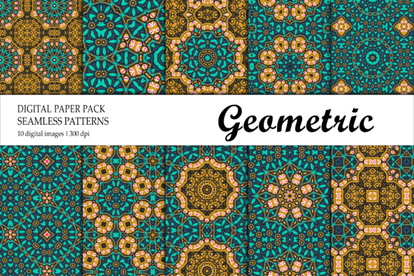Wallpaper Geometric Green Brown